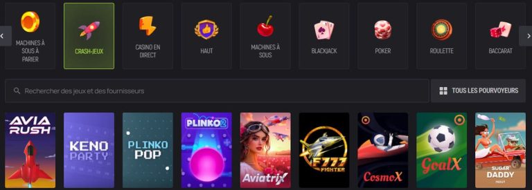 Avocasino Casino crash jeux