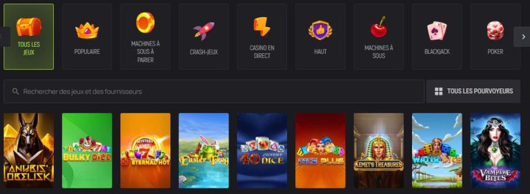 Avocasino Casino jeux