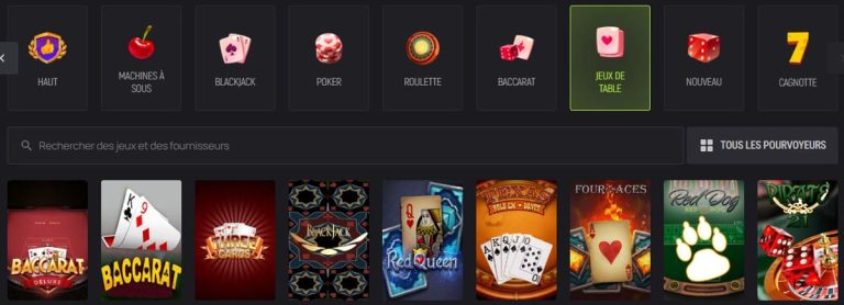 Avocasino Casino jeux table